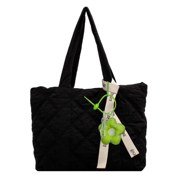 Puffer Totebag Quilted Puffy Paddedpurse Soft Everyday Work T_T - Picture 1 of 6